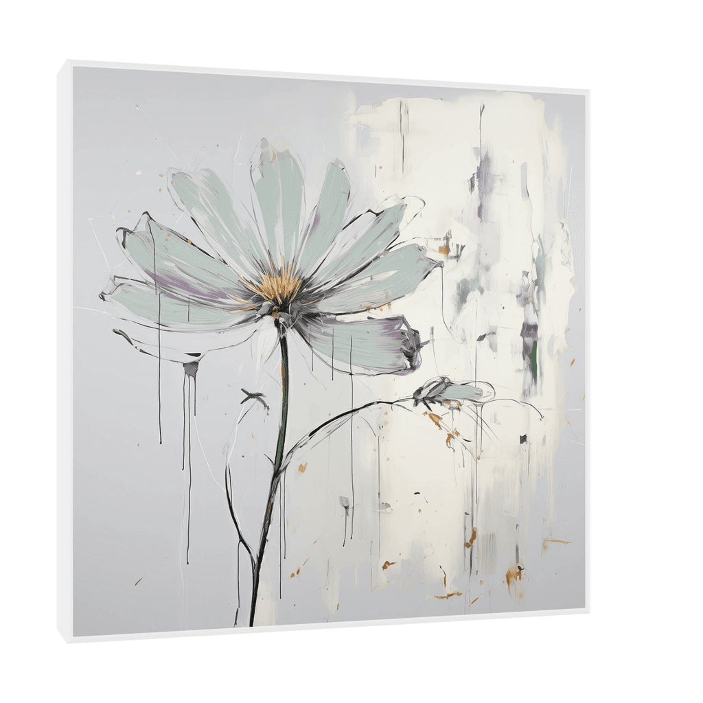 Canvas Slika na platnu Čarobni buket, 80x80cm, Sa ramom, Beli