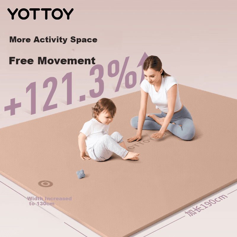 Yottoy Podloga za trening, 190x130cm, Roze