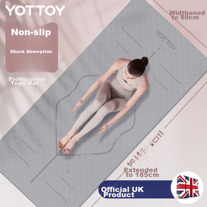 Yottoy Prostirka za jogu, 185x80cm, Siva