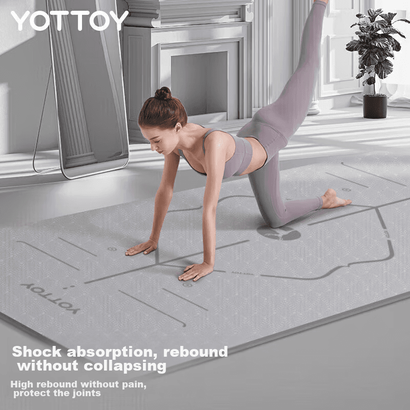 Yottoy Prostirka za jogu, 185x80cm, Siva