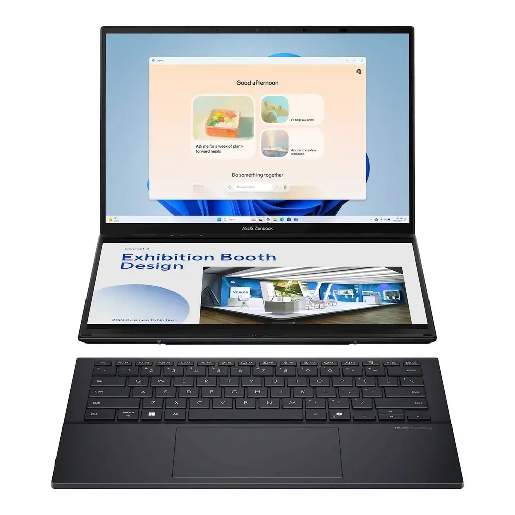 Asus laptop Zenbook Duo 14 UX8407AA-SN151X, 14"FHD+ OLED, 32GB DDR5, crni