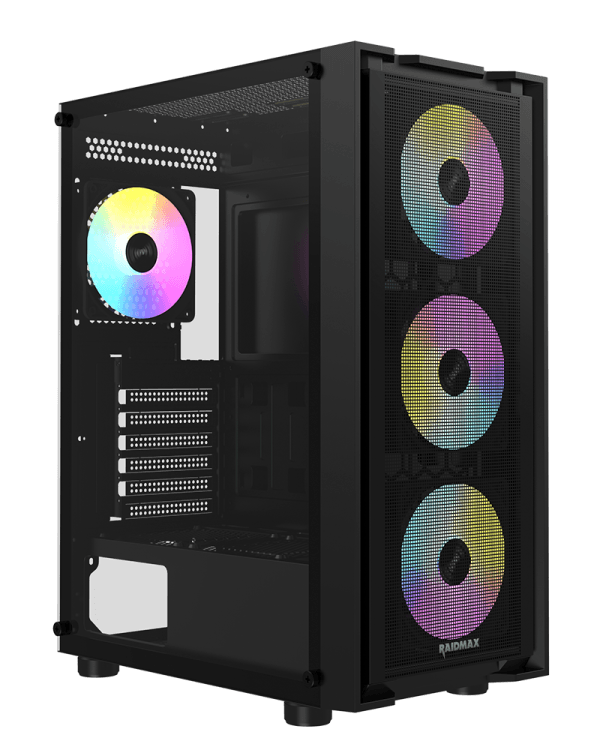 Raidmax Gaming kućišteVector 216 Black, Midi Tower, 4 x RGB fan/Window/650W