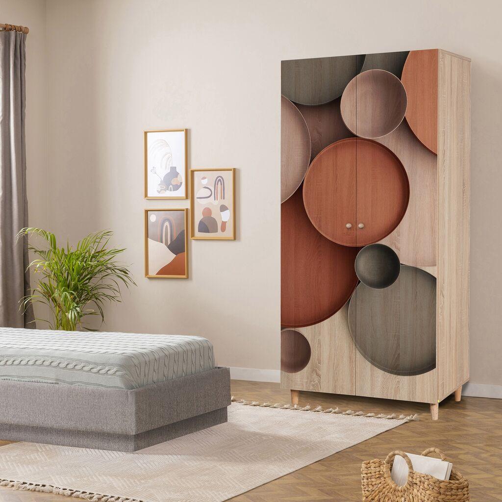 Hanah Home Ormar Lidya 2 -976, 90x192x52 cm, Hrast