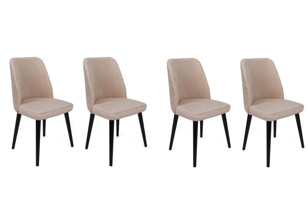 Hanah Home Set stolica Tutku-306 V4, 75x62x102 cm, 4 komada, Krem