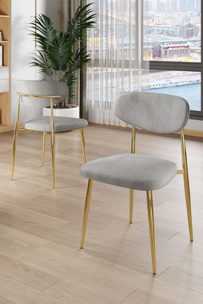 Hanah Home Set stolica Vina, 56x76x97 cm, 6 komada, Svetlosive