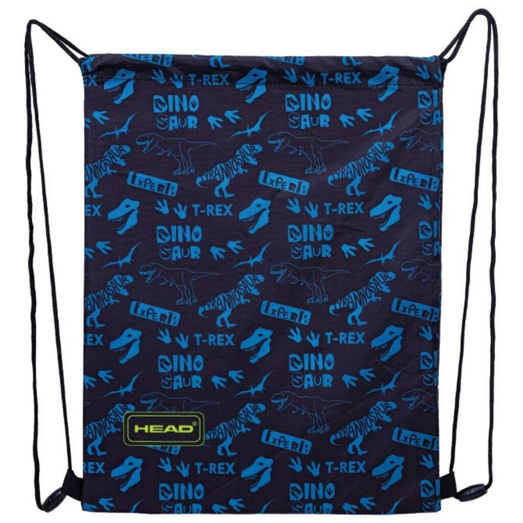 Head Torba za patike za dečake Tyrannosaurus, 40 x 33 cm, Crno-plava