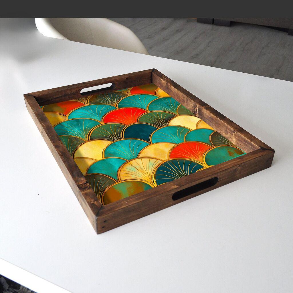 Aberto Design Poslužavnik REF007 48 x 38 x 4 cm, Šareni