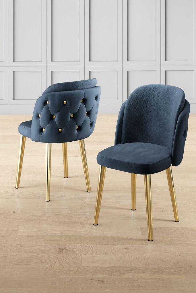 Hanah Home Set stolica Axle, 85x59x98 cm, 4 komada, Tamnoplave