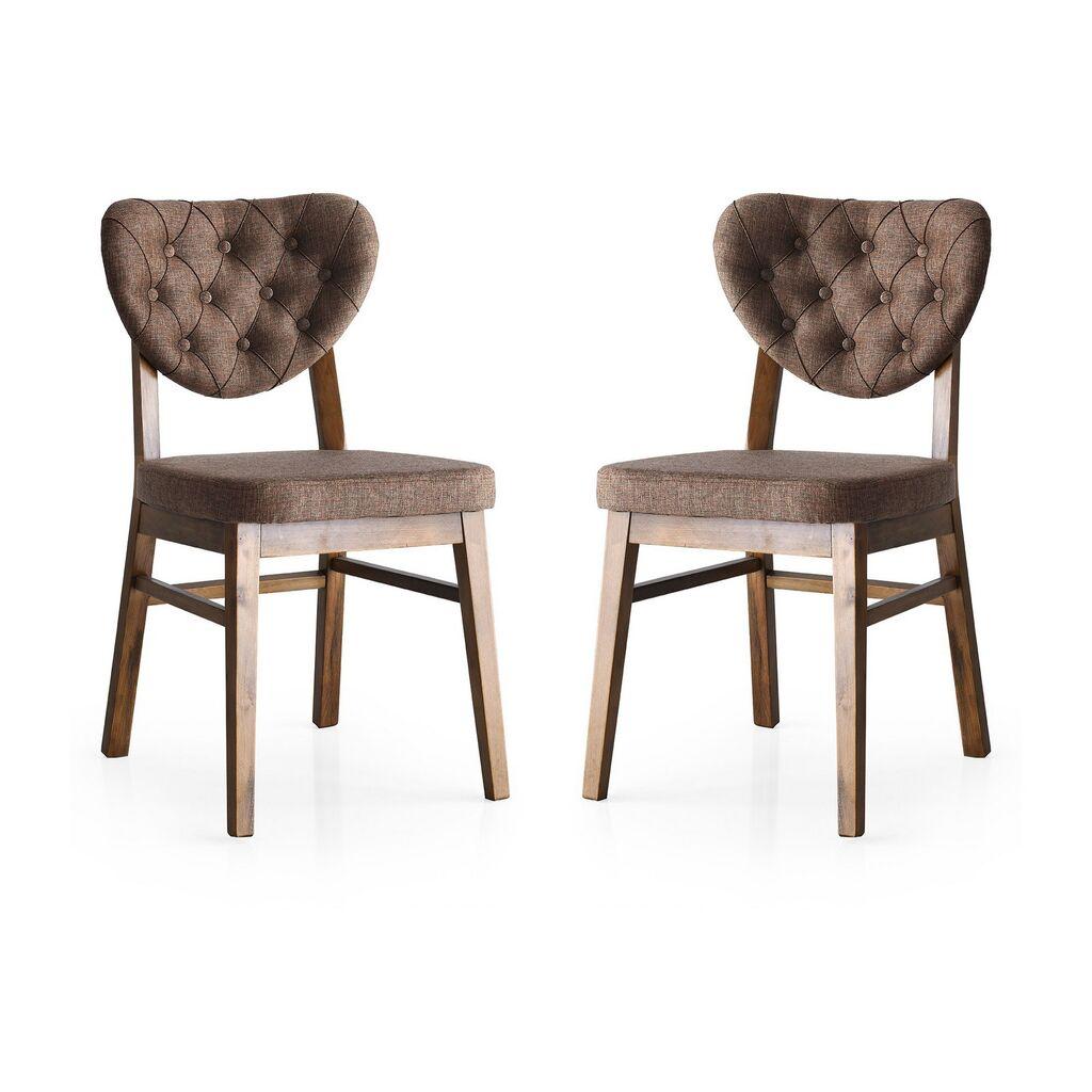 Hanah Home Set stolica Elma-766, 70x47x98.5 cm, 2 komada, Smeđe