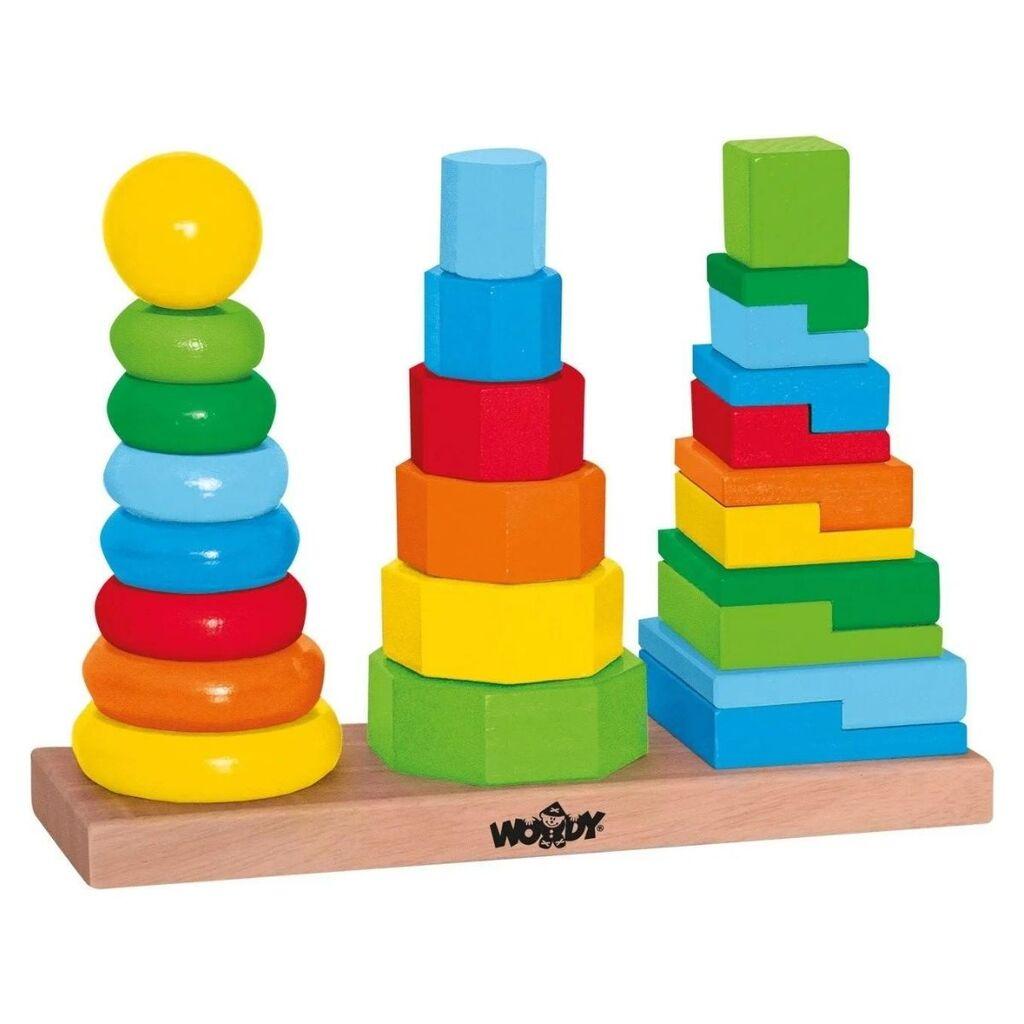 Woody Set drvenih slagalica Toranj, 3 komada
