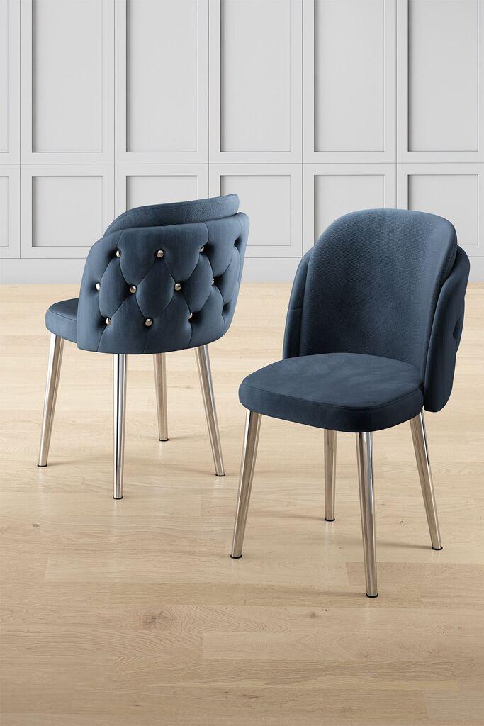 Hanah Home Set stolica Axle, 85x59x98 cm, 4 komada, Tamnoplave