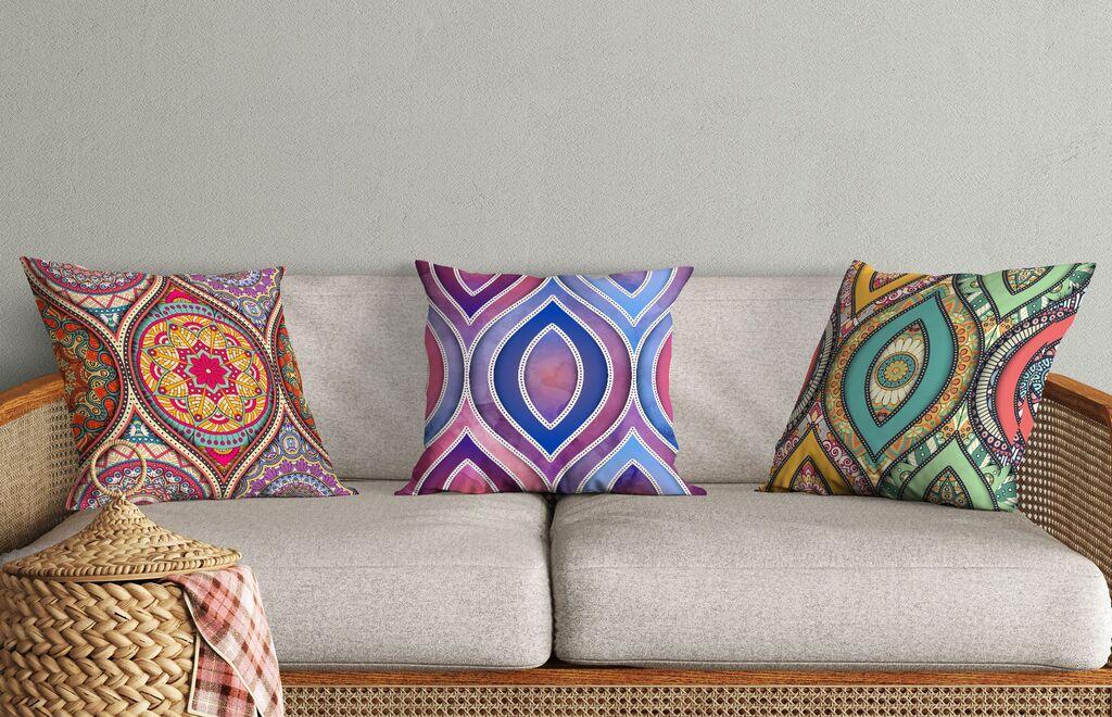 Aberto Design Set dekorativnih jastučnica HMI-KIR-111, 43 x 43 cm, 3 komada, Višebojne