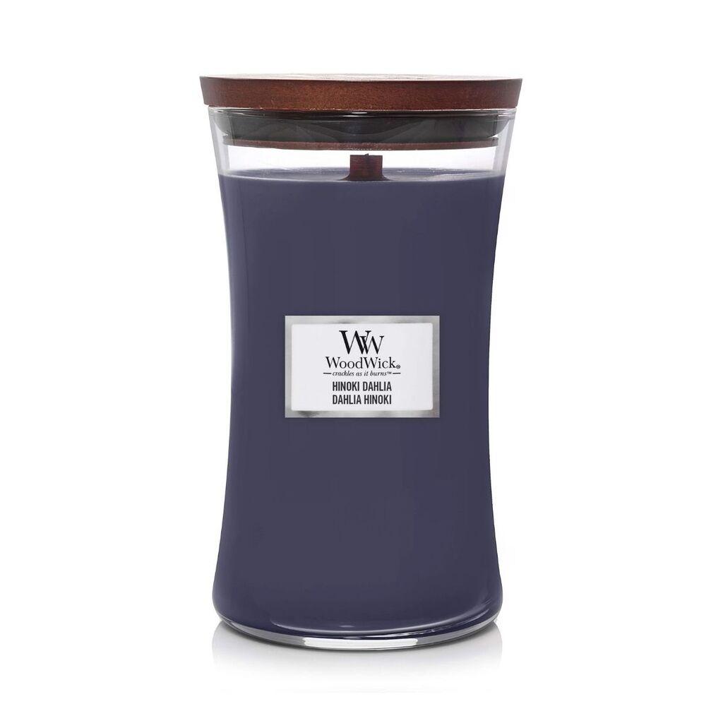 WoodWick Mirišljava sveća Hinoki Dahlia, L, Ljubičasta