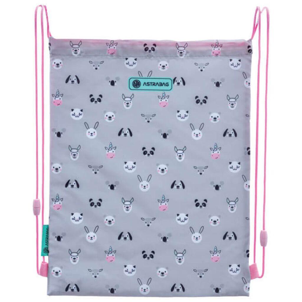 Astrabag Torba za patike za devojčice Kitty the Cutie, 40 x 33 cm, Siva