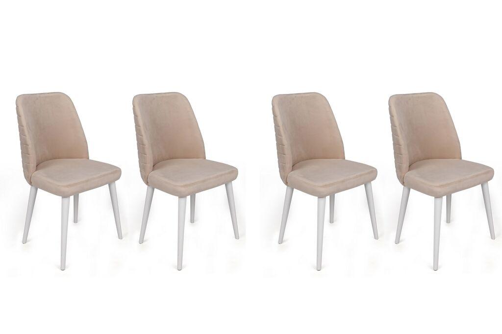 Hanah Home Set stolica Tutku-326 V4, 75x62x102 cm, 4 komada, Krem