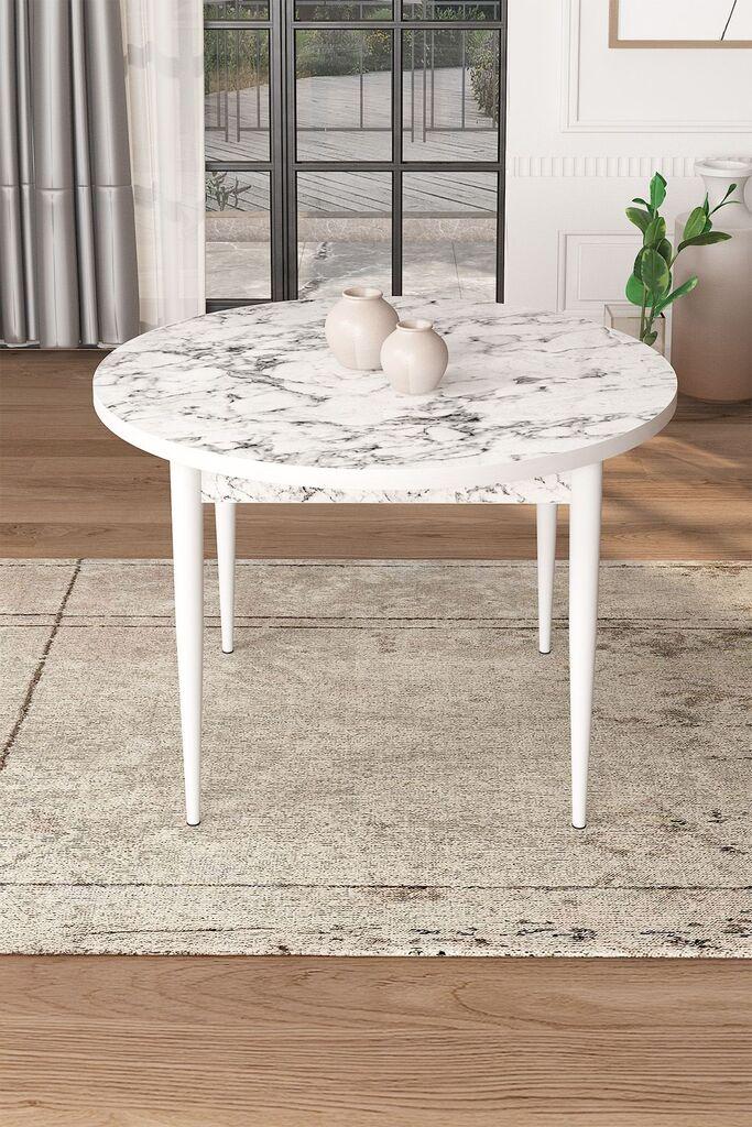 Hanah Home Trpezarijski sto Tor, 90x75x90 cm, Beli