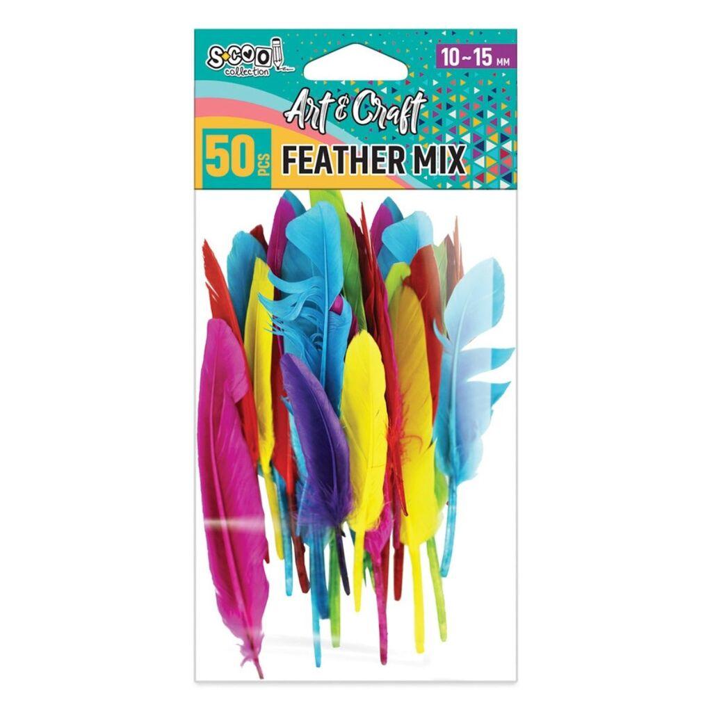 S-cool Ukrasna pera Art&Craft, 50 komada