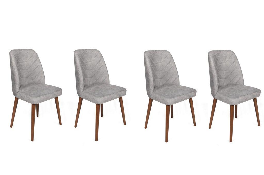 Hanah Home Set stolica Dallas-554 V4, 75x62x102 cm, 4 komada, Svetlosive