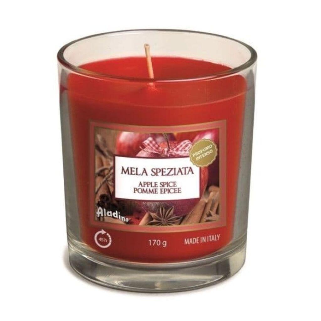 Aladino Mirišljava sveća Apple Spice, M,  Crvena