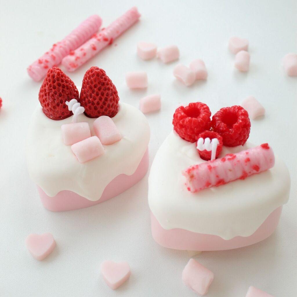 Ketlimons Set sveća Lovers Jam Cakes, 2 komada, Roze