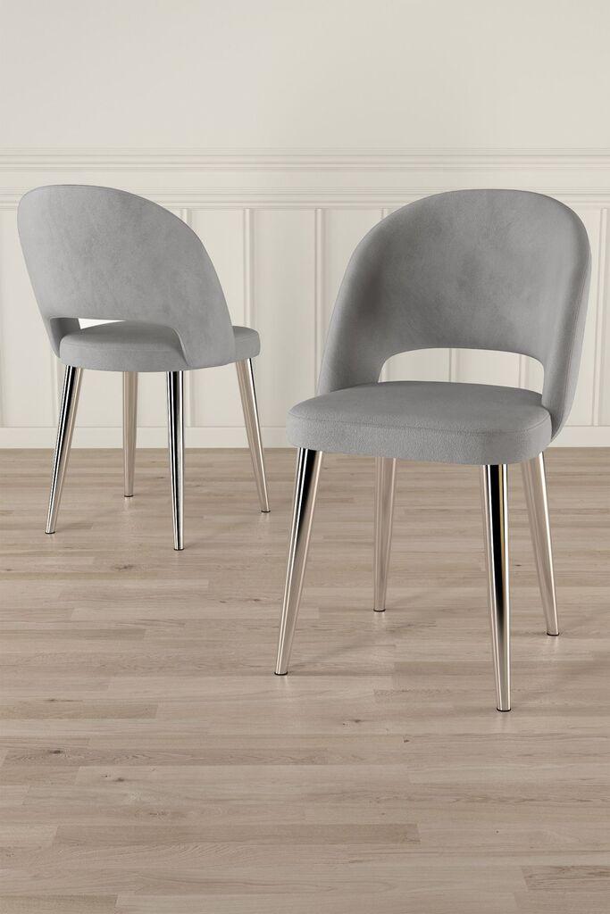 Hanah Home Set stolica Pane, 85x59x98 cm, 4 komada, Svetlosive