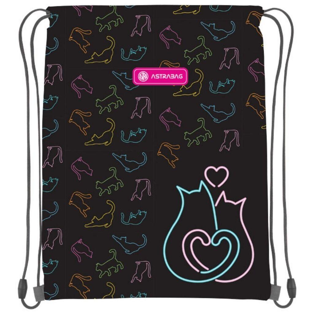 Astrabag Torba za patike za devojčice Love, 40 x 33 cm, Crna