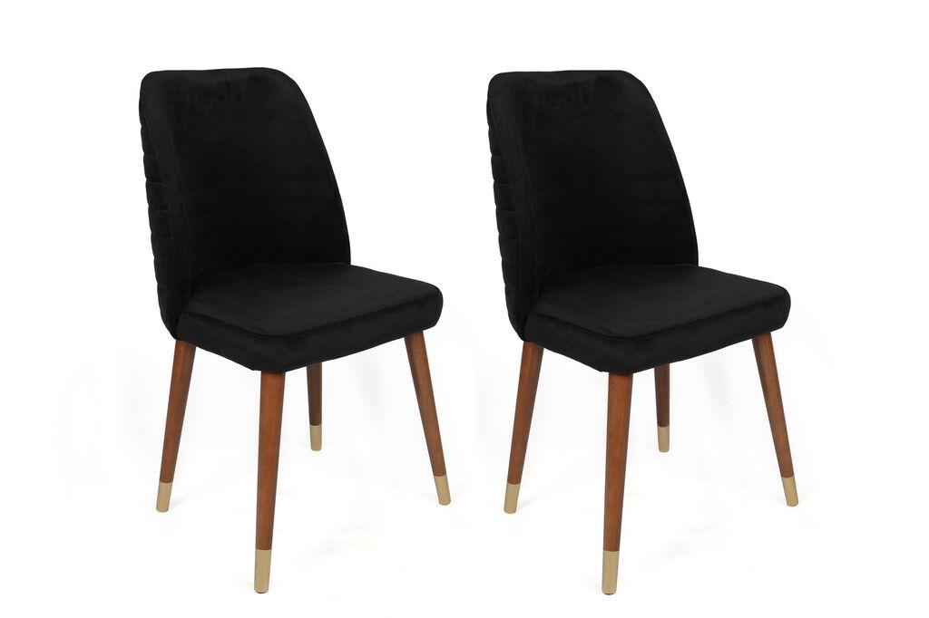 Hanah Home Set stolica Hugo-386 V2, 62x75x51.5 cm, 2 komada, Crne