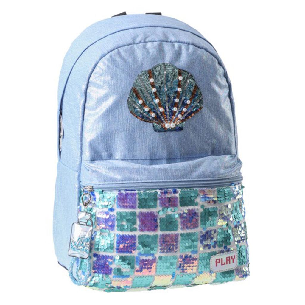 Play Školski ranac Seeshell Pop fashion, 43x30x20cm, Plavi