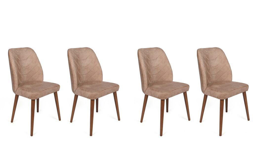 Hanah Home Set stolica Dallas-553 V4, 75x62x102 cm, 4 komada, Bež
