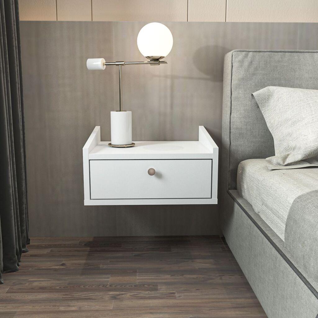 Hanah Home Noćni stočić Anel, 45x22x35 cm, Beli