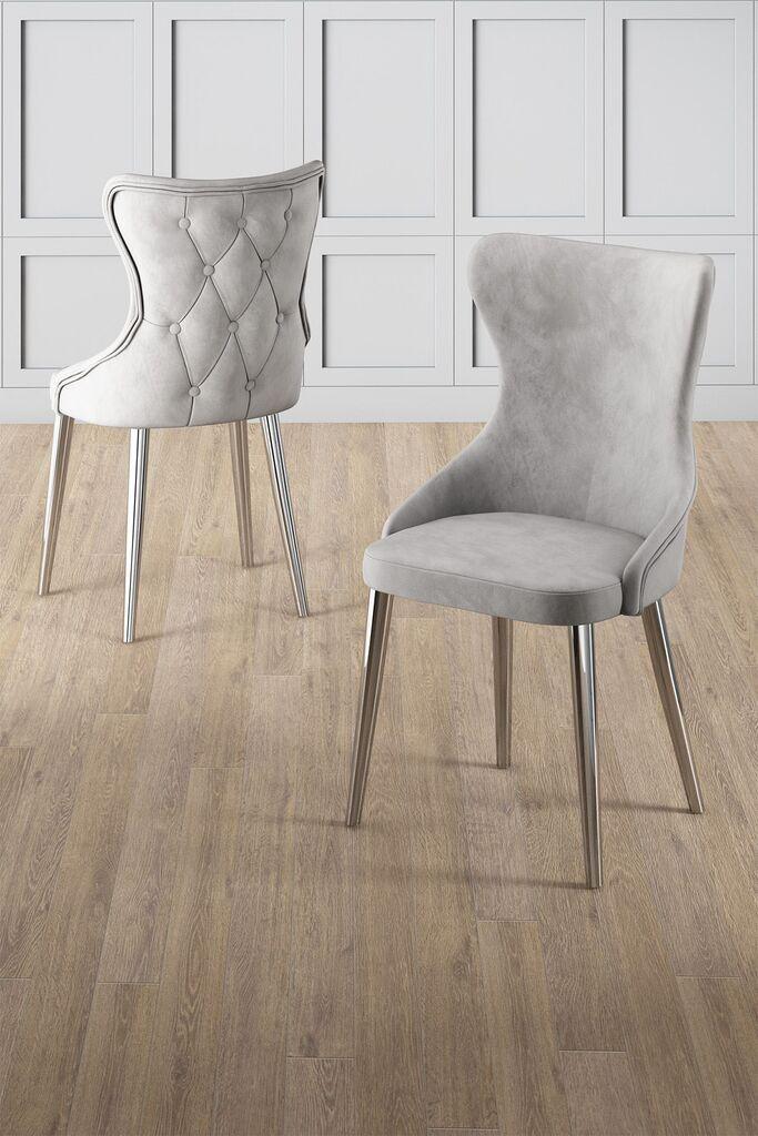 Hanah Home Set stolica Alpa, 85x59x98 cm, 4 komada, Svetlosive