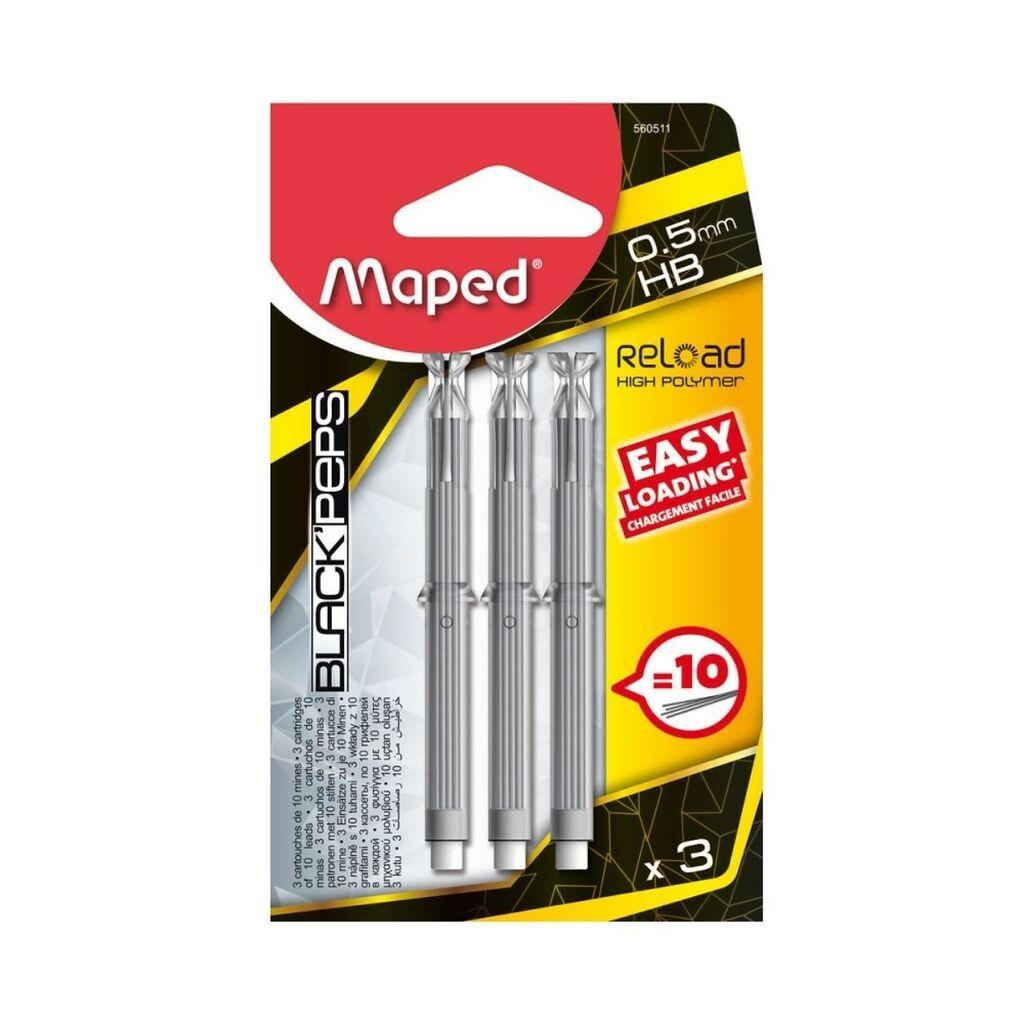 Maped Set mine za tehničku olovku Reload 0.5 HB, 3 x 10 komada