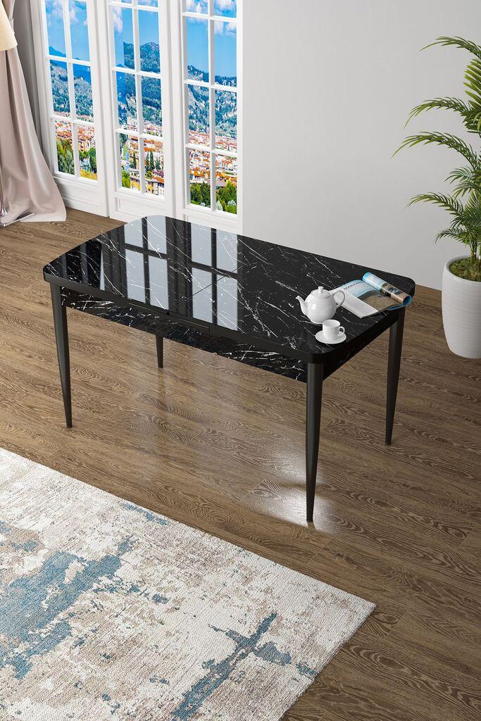 Hanah Home Trpezarijski sto Zen, 132x78x80 cm, Crni