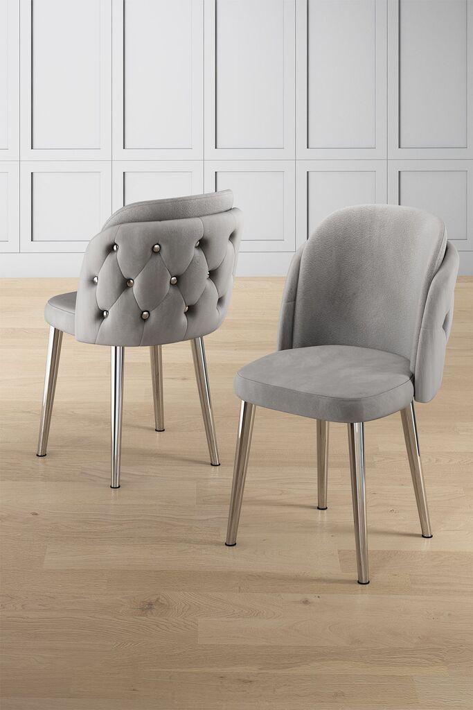 Hanah Home Set stolica Axle, 85x59x98 cm, 4 komada, Svetlosive