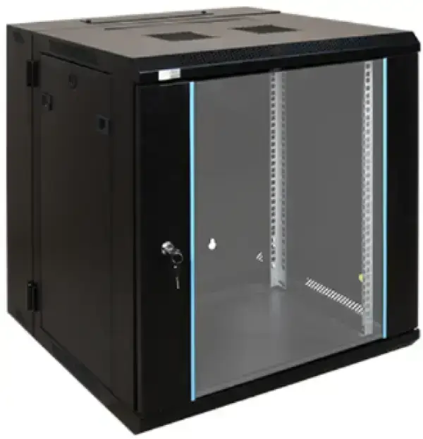 Podno stojeći rack ormar, 15U, Na Točkićima, 600 mm × 800 mm × 600 mm, Crni