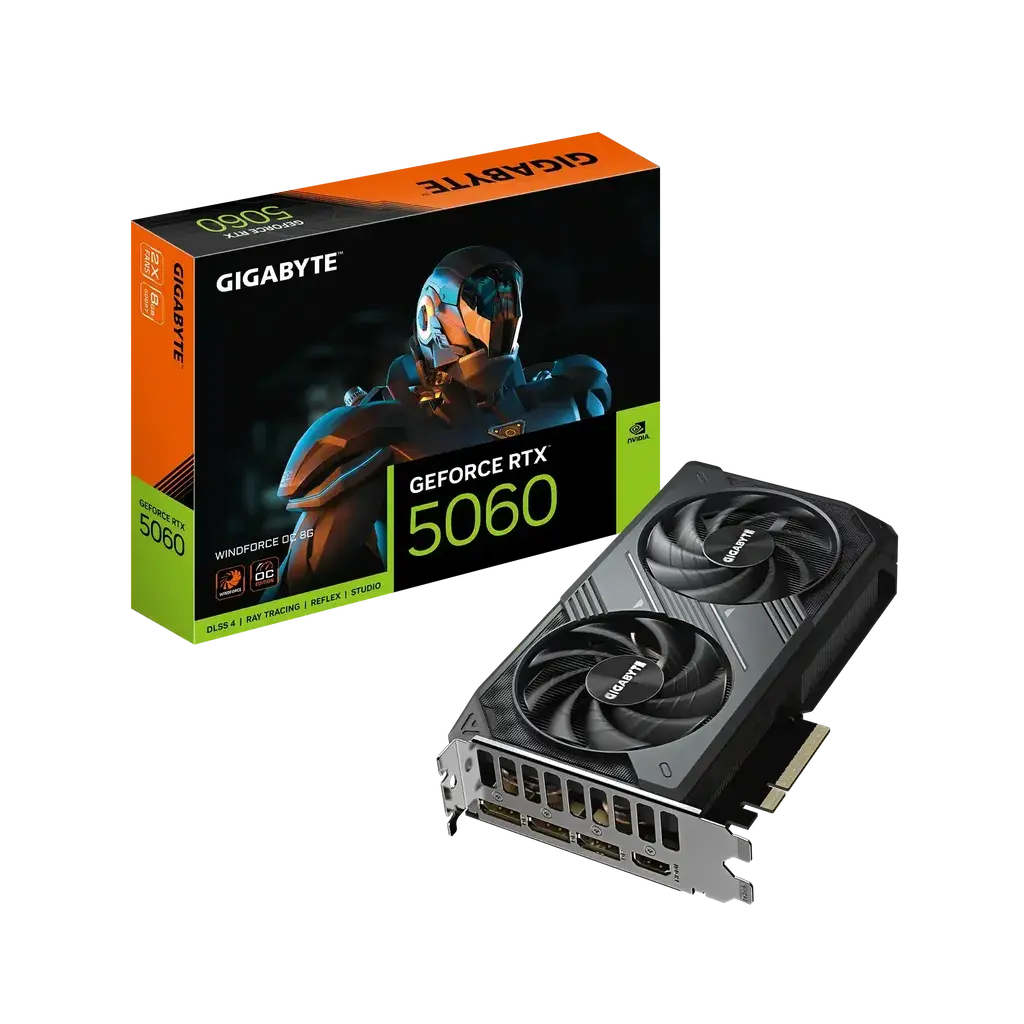 Gigabyte Grafička karta GeForce RTX 5060, Windforce, OC, GV-N5060WF2OC-8GD, 8GB, GDDR7