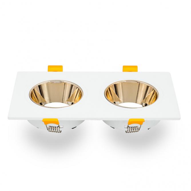 Rozetna JM-1011, 2xGU10, Belo-zlatna