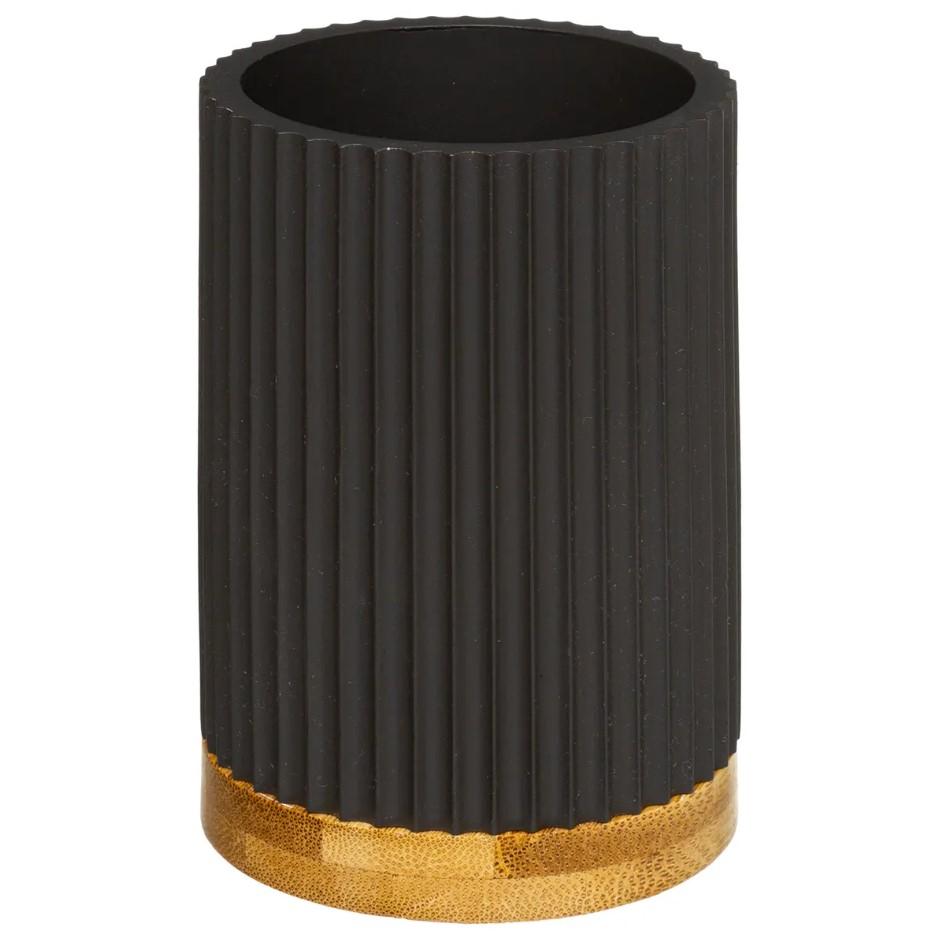 Čaša za četkice FIVE MODERN, Kamena, Crna