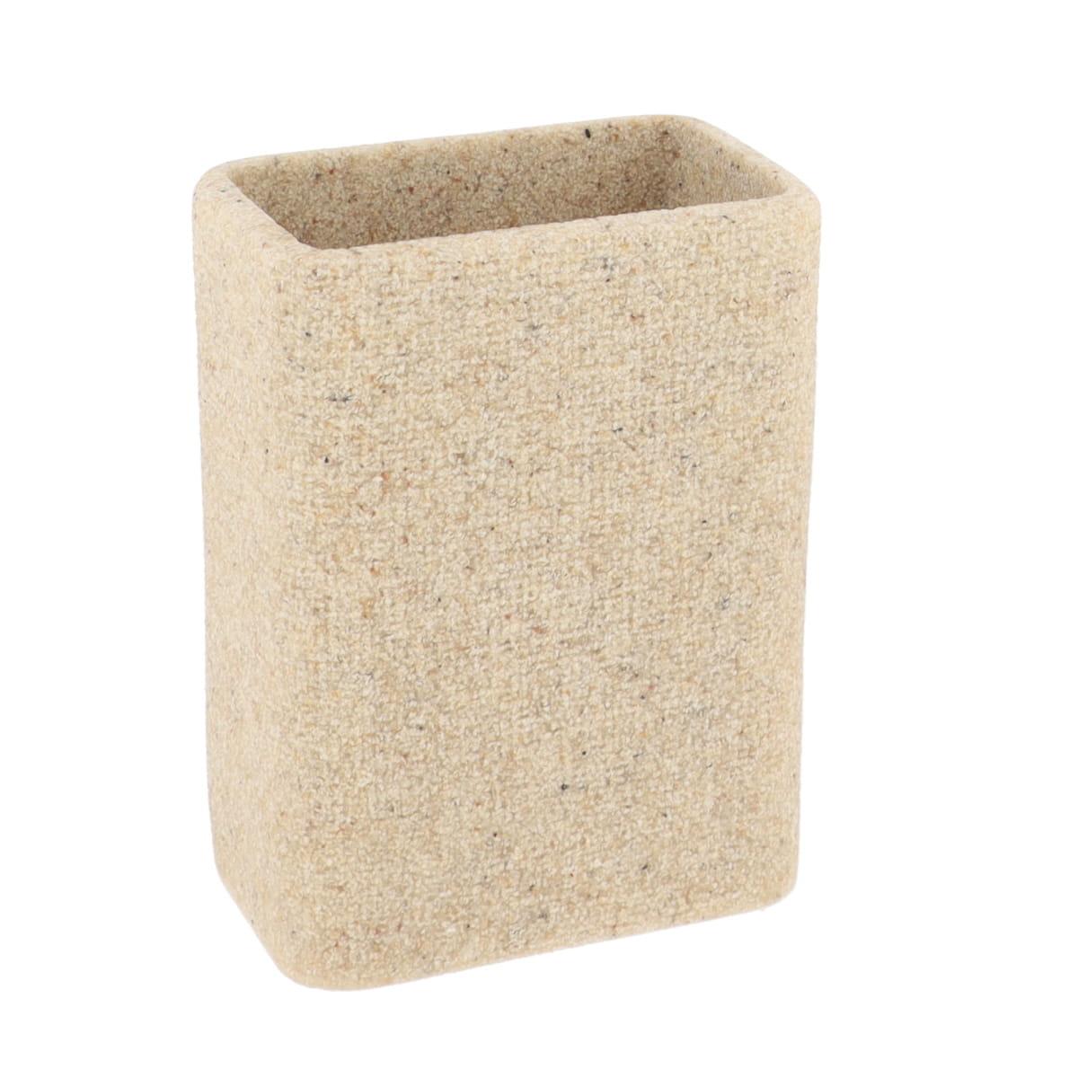 TENDANCE Čaša za četkice sand effect 12x9x6 cm poliresin, Bež
