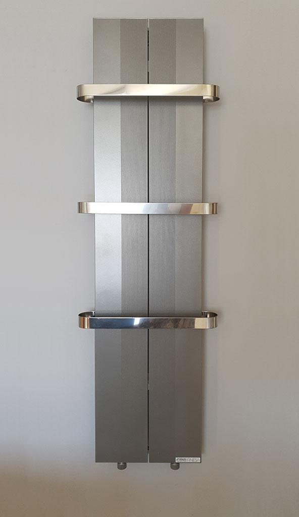 CINI Toplovodni sušač peškira 40.4x120cm, Sivi metalik