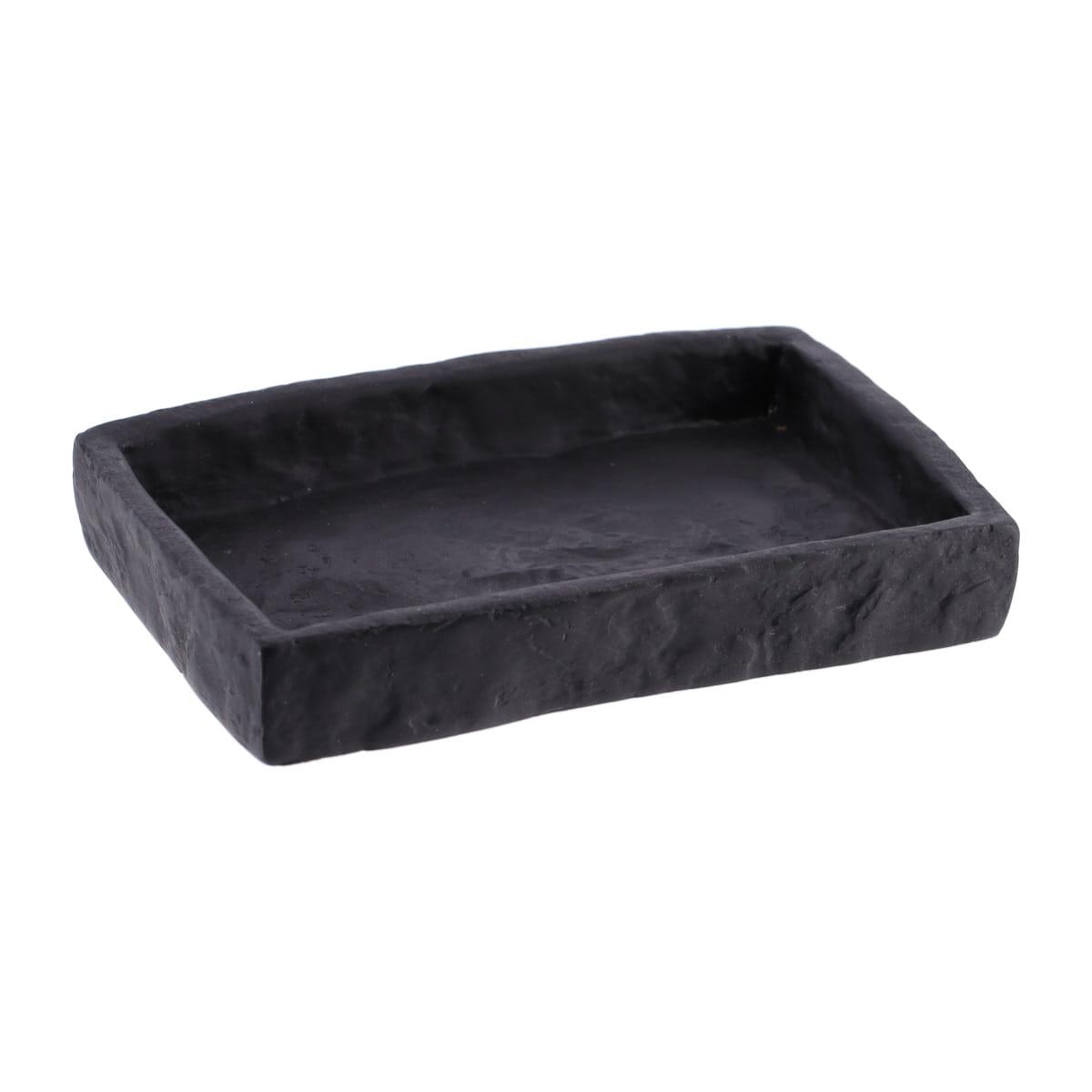 TENDANCE Posuda za sapun 2x13x9 cm poliresin, Crna