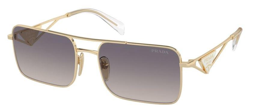 Prada Ženske naočare za sunce 0PR A52S ZVN30C 56, Sivo-zlatne