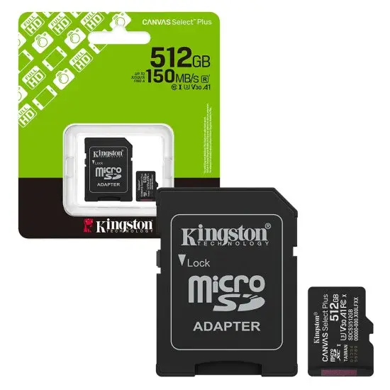 Kingston SD kartica, SDHC 512 GB klasa 10, platno