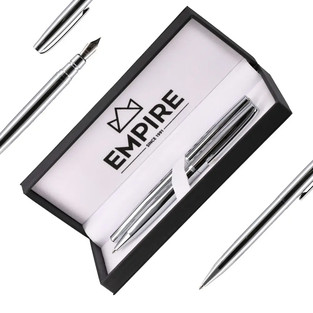 EMPIRE Set Naliv Pero i Hemijska Olovka Atomik, Sivi