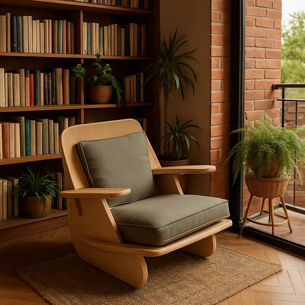 Hanah Home Fotelja Stylish, 55x60x55 cm, Smeđa