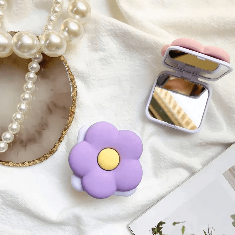 PopSocket za telefon Flower sa staklom, Ljubicasti