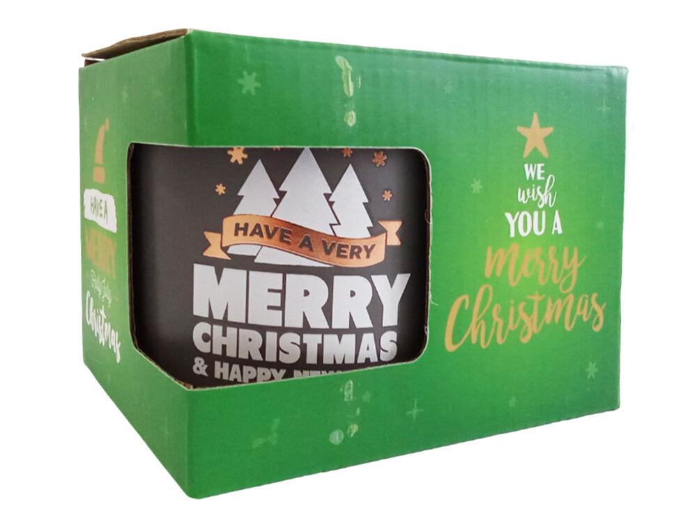 Asch Šolja Merry Christmas CH1009, 450ml, Crna