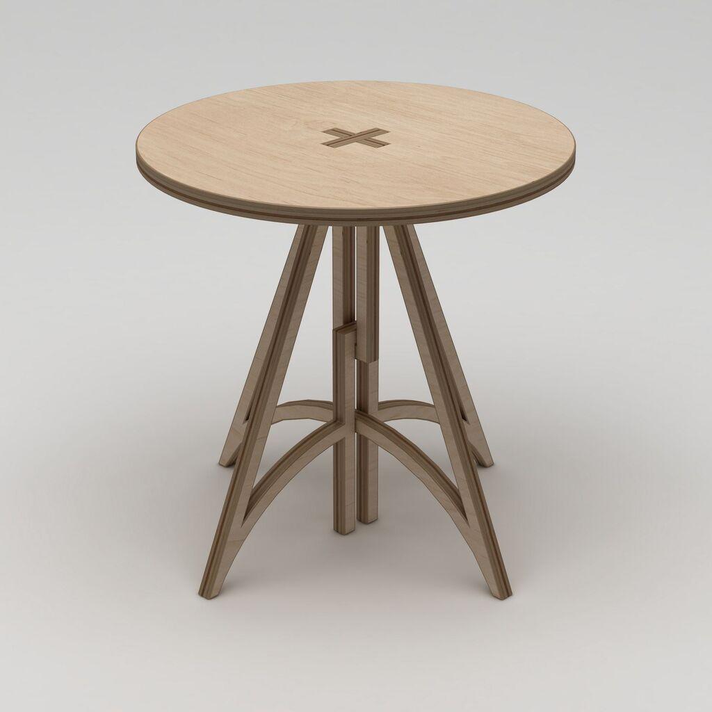 Hanah Home Trpezarijski sto Orbis, 75x75x75 cm, Smeđi