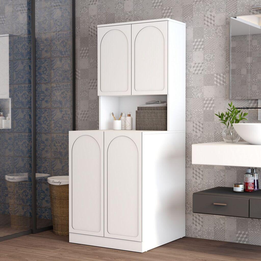 Hanah Home Komoda za veš mašinu sa vratima Lyon 73, Bela