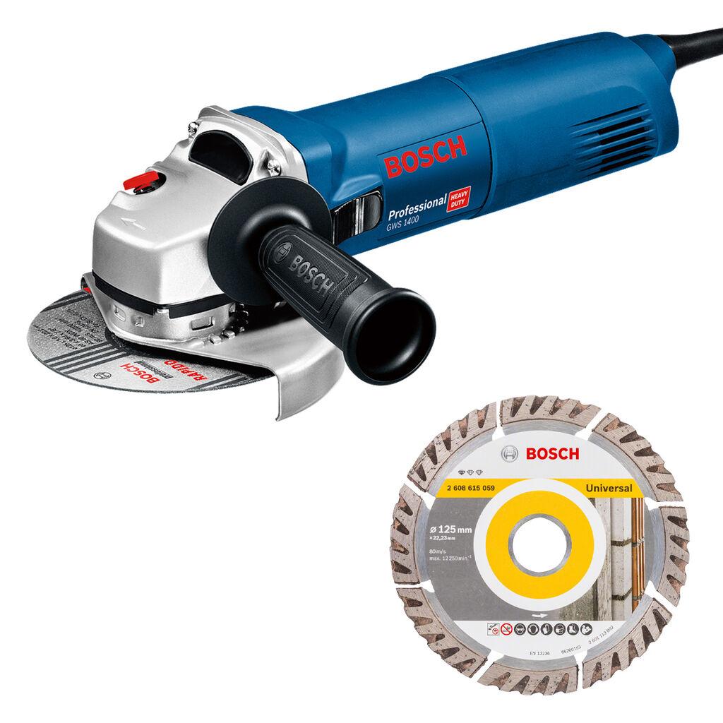 Bosch Ugaona bursilica GWS 1400 + Dijamantski brusni disk 0615990N1V